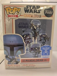Funko Pop Death Watch Mandolorian Unisex Tee Large & Vinyl Figure Star War NEW - Picture 1 of 4