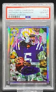 2023 CHROME COMPOSITE URBAN LEGENDS  ROOKIE ANTHONY RICHARDSON COLTS PSA 10 - Picture 1 of 2
