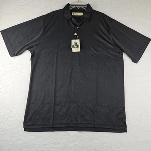 Polo da golf sportiva Don Ross nuova con etichette uomo L nero antracite traspirante - Foto 1 di 9