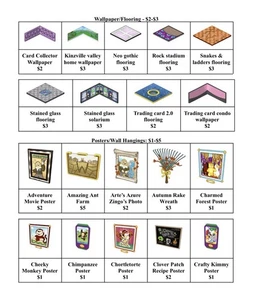 Webkinz Classic - VIRTUAL ITEM(S) - Walls/Floors & Decor - PICK ONE - Picture 1 of 7
