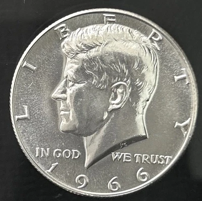 Kennedy 1966 medio dólar SMS - doble matriz anverso (DDO-002) etapa D - sin “F” Foto 1 de 4