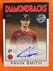 PAVIN SMITH 2021 TOPPS BASEBALL 1986 TOPPS BASEBALL AUTOGRAPH 86B-PS DBACKS - Picture 1 of 2