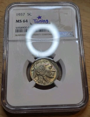 Toned Buffalo Nickel - Image 1 of 4