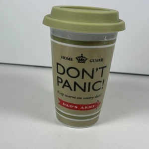 Dads Army Travel Mug Beaker, Home Guard 'Don't Panic' New - Picture 1 of 11