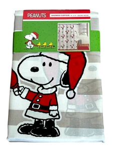 Peanuts Weihnachten Duschvorhang Snoopy, Woodstock 72" x 72" - Bild 1 von 3