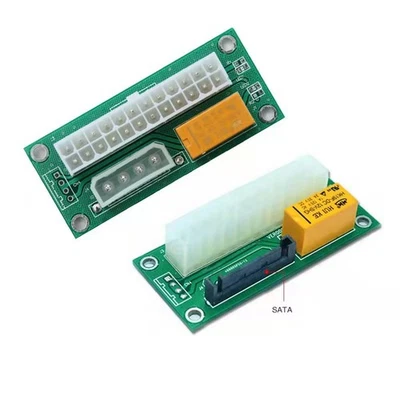 Dual Power Relay 24pin to 4pin Adapter Sata Power Starter Card Extension - Image 1 of 4