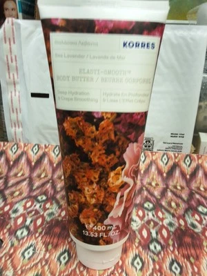 KORRES ELASTI-SMOOTH BODY BUTTER Tamaño Jumbo/13.53oz No Sellado Mar Lavanda Nuevo Foto 1 de 4