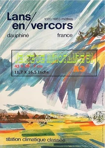 Lans en Vercors 38 - Station Climatique - 1983 mètres - Poster A3 Plastifié - Foto 1 di 24