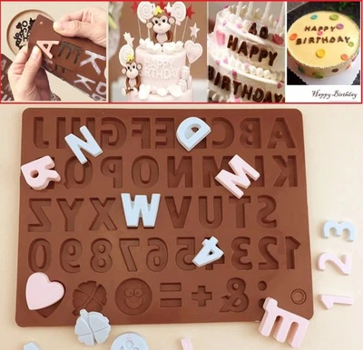 Alphabet Letter Chocolate Cake Mould – Fondant Silicone Baking Mold - Image 1 of 4