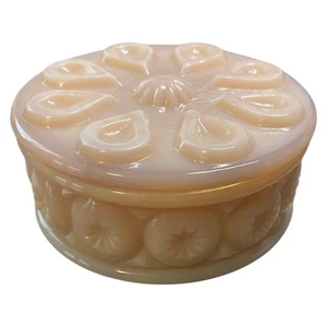 Weishar Moon & Stars Glass Powder Puff Dresser Vanity Box with Lid Pink - Picture 1 of 19