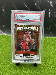 2023 Panini Contenders Amen Thompson Supernatural #7 RC ๐PSA 10๐ Rockets - Picture 1 of 4