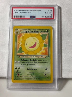 2002 POKÉMON NEO DESTINY LIGHT SUNFLORA #72 PSA 6 - Image 1 of 3
