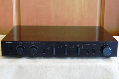 Yamaha C-2A black Preamplifier Natural Sound Stereo Control Amplifier Working - Image 1 of 4