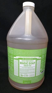 Dr Bronner's Pure-Castile Liquid Soap GREEN TEA 1 Gallon (3.78L) LIMITED EDITION - Picture 1 of 5