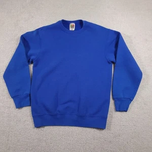 Fruit of the Loom Sweatshirt Mens Medium Blue Crewneck Pullover Blank Sweater - Picture 1 of 13