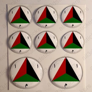 Pegatinas Afganistan Escarapela 3D Relieve Pegatina Redondas Bandera Diana  - Picture 1 of 1