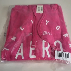 NWT Aeropostale Jacket Womens L Full Zip Hot Pink Hoodie Embroidered New York - Picture 1 of 4