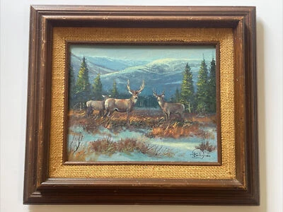 Pintura de Paisaje William Bailey Listado Famoso Óleo WASHINGTON MONTANA CIERVO 10" Foto 1 de 4