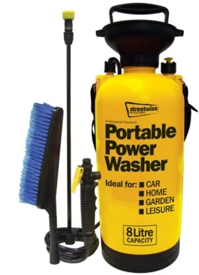 STREETWIZE Portable Pressure Pump Power Washer (Car, Patio, Window, Van, Boat, Caravan Etc)