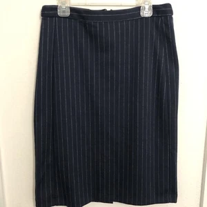 Banana Republic Marineblau Nadelstreifen Bleistift Stretch Rock Gr Petite 6 Neu - Bild 1 von 11