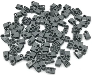 Lego 100 New Dark Bluish Gray Technic Axle and Pin Connector Perpendicular  - Picture 1 of 1