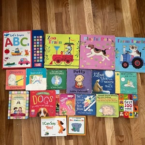 Lot of 18 Childrens BOARD Hardcover BABY TODDLER DAYCARE Kids BOOKS - Picture 1 of 5