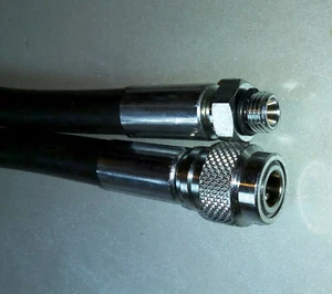 Inflator Schlauch   3/8 "  Länge 78 cm mit Knickschutz - Bild 1 von 3