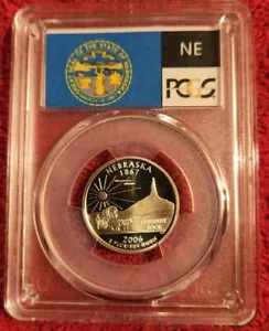 2006 s silver proof Nebraska statehood quarter PCGS PR 70 DCAM (flag label) - Picture 1 of 2