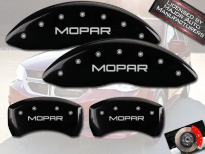 Chrysler 300 2005-2010 delanteras + traseras negras MGP cubiertas de pinza de disco de freno "Mopar" Foto 1 de 4