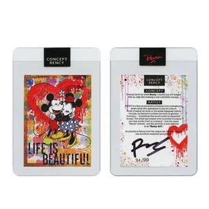 MICKEY & MINNIE Life is Beautiful DIAMANT STAUB Sammelkarte signiert Währung # von 99 - Bild 1 von 3