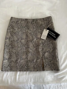 HAVE Los Angeles Damen Bleistiftrock Schlangendruck Stretch Taille vorne Reißverschluss Größe S - Bild 1 von 4