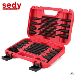 31Pcs Nut Driver Impact Bit Set Magnetic 1/4 inch Hex Shank Bit Tool S2 Adapter - Picture 1 of 8