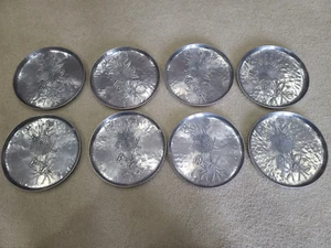 De colección CANTERBURY ARTS ""Diseño floral, 8 placas de aluminio forjado y martillado - Imagen 1 de 12