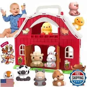 Toddler Toys For 1 2 3 Years Old Boys And Girls, Big Barn Toy With Farm Anima - Picture 1 of 5