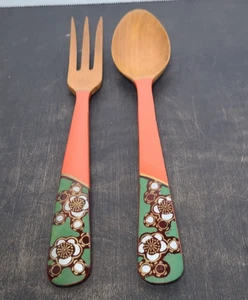 Handbemalte Salatbesteck aus Holz Made in Japan - Bild 1 von 12