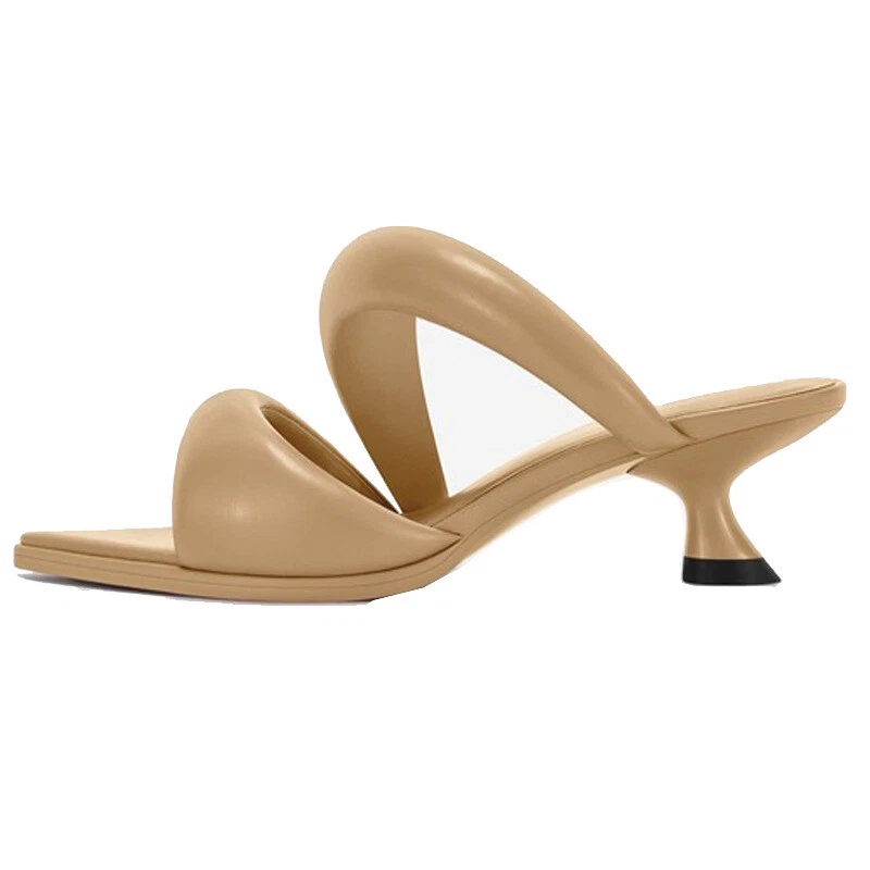 Verano Nuevo Para Mujer Punta Punta Cuero Gatito Tacones Zapatillas Sexy Sandalias de Fiesta Foto 1 de 4