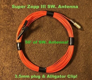 SUPER ZEPP III MW, SHORTWAVE & FM ANTENNA! For Grundig,Sangean,Eton,Realistic! - Picture 1 of 5