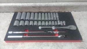 Proto J54126XLKV 30 Pc 3/8 to 1-1/4 In Size 1/2 In Drive Size SAE Socket Set - Picture 1 of 11