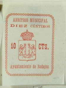 Sellos Locales de Ayuntamiento Badajoz | Arbitrio Municipal 10 CTS (Nuevo**) (2) - Imagen 1 de 1