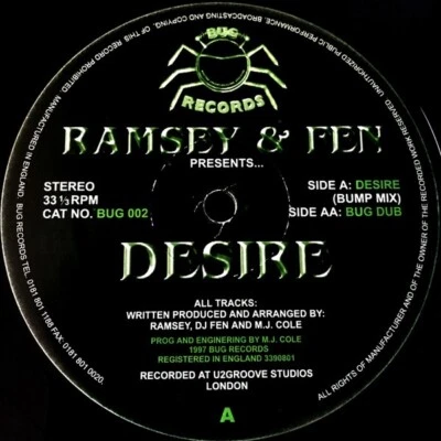 Ramsey & Fen -  Desire 12" vinyl UK Garage Vocal 2 step London House VG+ - Image 1 of 3