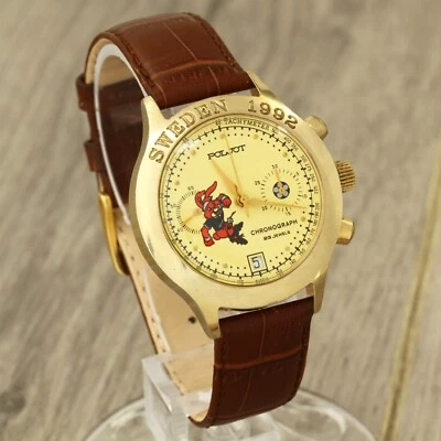 Reloj cronógrafo Poljot 3133 Suecia 1992 Campeonato de Europa de Fútbol UEFA Foto 1 de 4