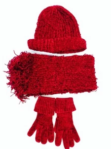 RARE 3pc scarf set Charter Club Burgundy Red $131.99 Value Sale F - Picture 1 of 1