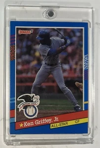 1991 Donruss - All-Stars Separated Stripe is Yellow #49 Ken Griffey Jr . ERROR - Picture 1 of 2
