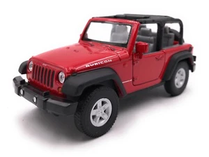 Modellino Auto Jeep Wrangler Rubicon SUV Rosso Cabrio Auto Scala 1:3 4-39 - Foto 1 di 3