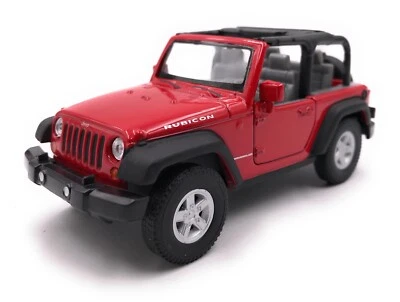 Model Car Jeep Wrangler Rubicon SUV Red Cabriolet Car Scale 1:3 4-39 - Image 1 of 3