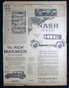 1925 San Francisco Newspaper Page - Nash Special Six Sedan Automobile Ad - Picture 1 of 1