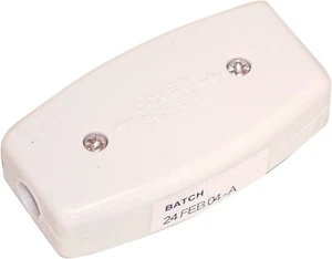 INLINE JUNCTION BOX 13A 3 TERMINAL 230V WHITE 13 AMP IN LINE REPAIR DAMAGED LEAD - Picture 1 of 2