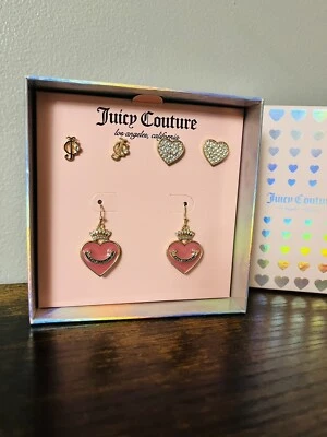 Juego de tres pendientes con corona Juicy Couture nuevos con etiquetas Foto 1 de 3