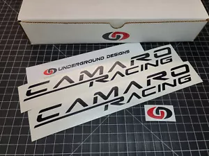 Camaro Racing Decals (2pk) Fender Window Accent Stickers For RS Z28 SS LSX LTX - Picture 1 of 14