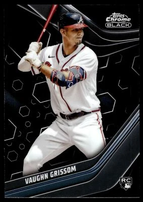 2023 Topps CHROME BLACK VAUGHN GRISSOM #97 BRAVES RC - Image 1 of 2